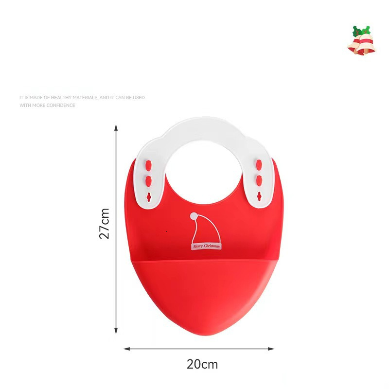 Children's silicone gift spoon, fork, feeding, separated complementary food tray, creative Christmas tray F27.03-09.06