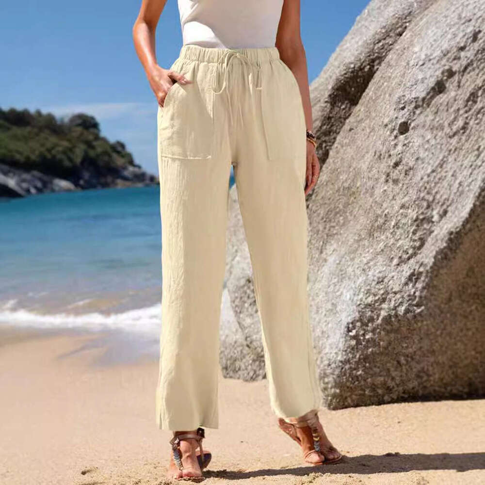 2024 new loose casual for women's autumn winter wide pants with a hanging feeling straight leg pants, long and high-end