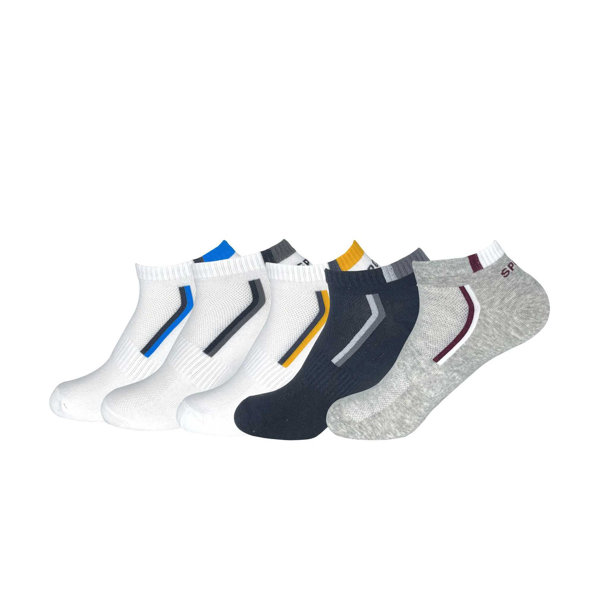 5 pairs of high-quality mens ankle socks breathable cotton sports socks mesh casual sports summer thin cut Plus size 45 46 47 W240905