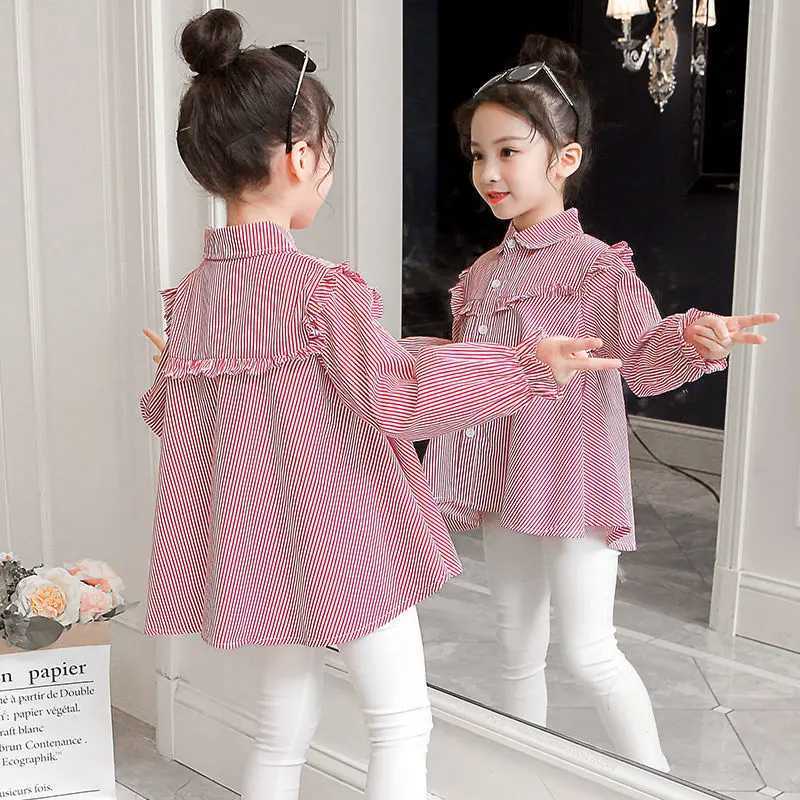 Kids Girls Shirt Tops Clothes Children Baby Girls Korean Fashion Cotton Top T-shirt Clothing Blouse Infant Shirts Chemise Q536 Y240906