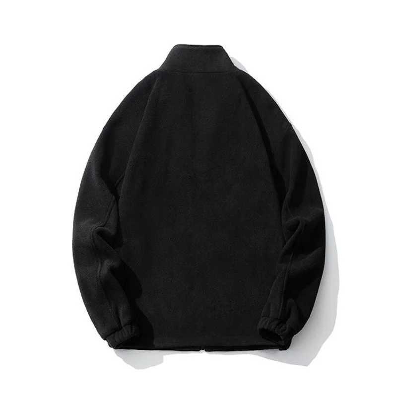 2023 Autumn/Winter New Granular Fleece Coat 3-in-1 Inner Tank Mens Casual Solid Simple Hong Kong Style Sweater Jacket Y240906