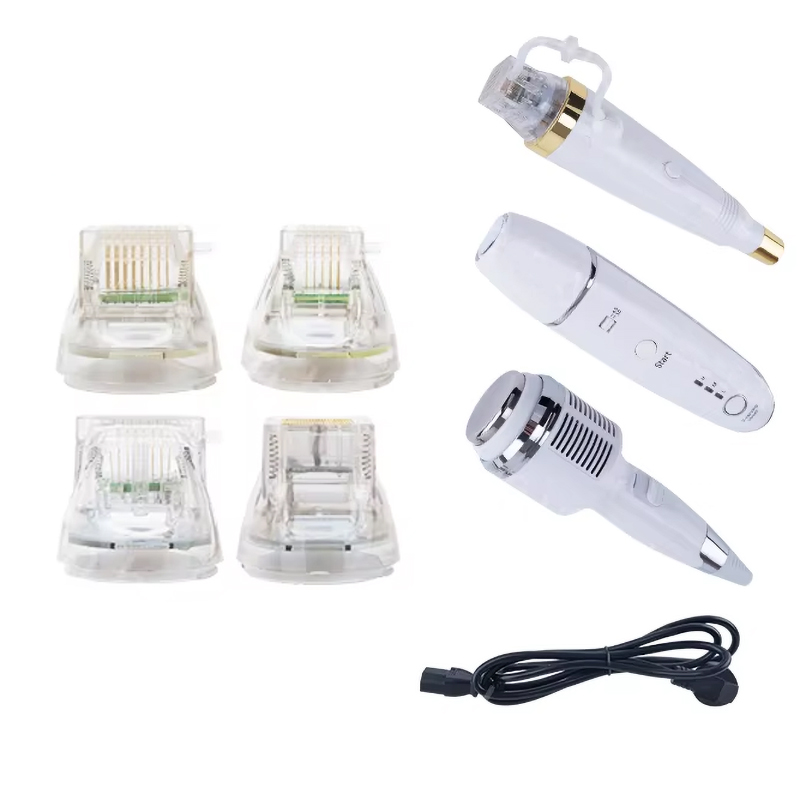 Gold RF Microcrystal Face Lifting Firmness Enhancement Microneedling Skin Repair HIFU Collagen Boosting Machine 3 Handles Anti-wrinkle Acne Removal Ic
