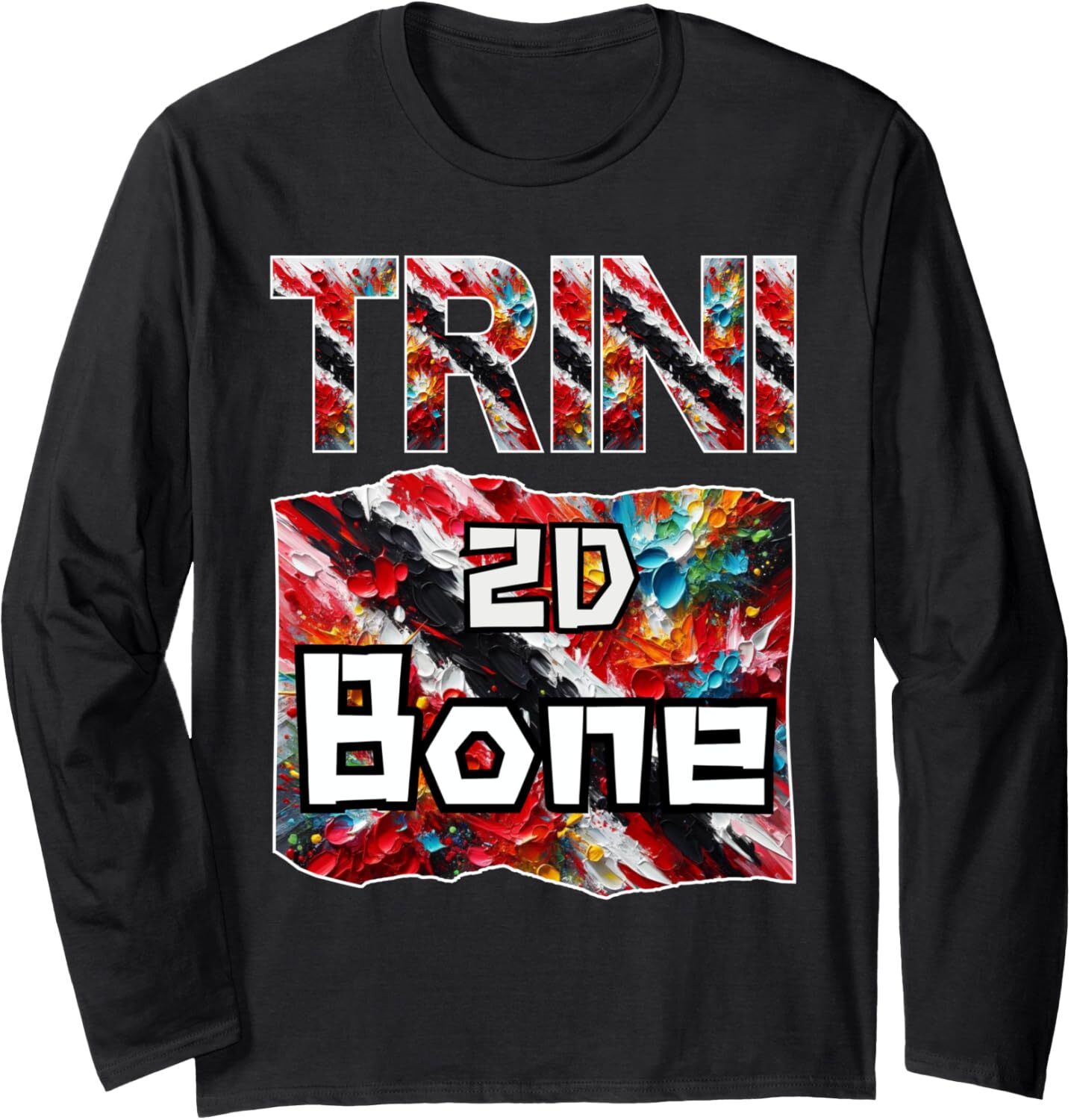 Long Sleeve Shirts For Men Sweatshirt Trini 2D Bone, Anti-Racism, Inclusion, Trinidad Culture Sleevetee Streetwear Casual Tops Clothes Free shipping