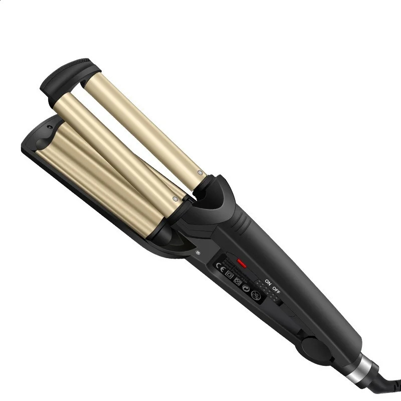 Professional wave hairstylist with 3 buckets of large wave curls iron and curling iron 240905