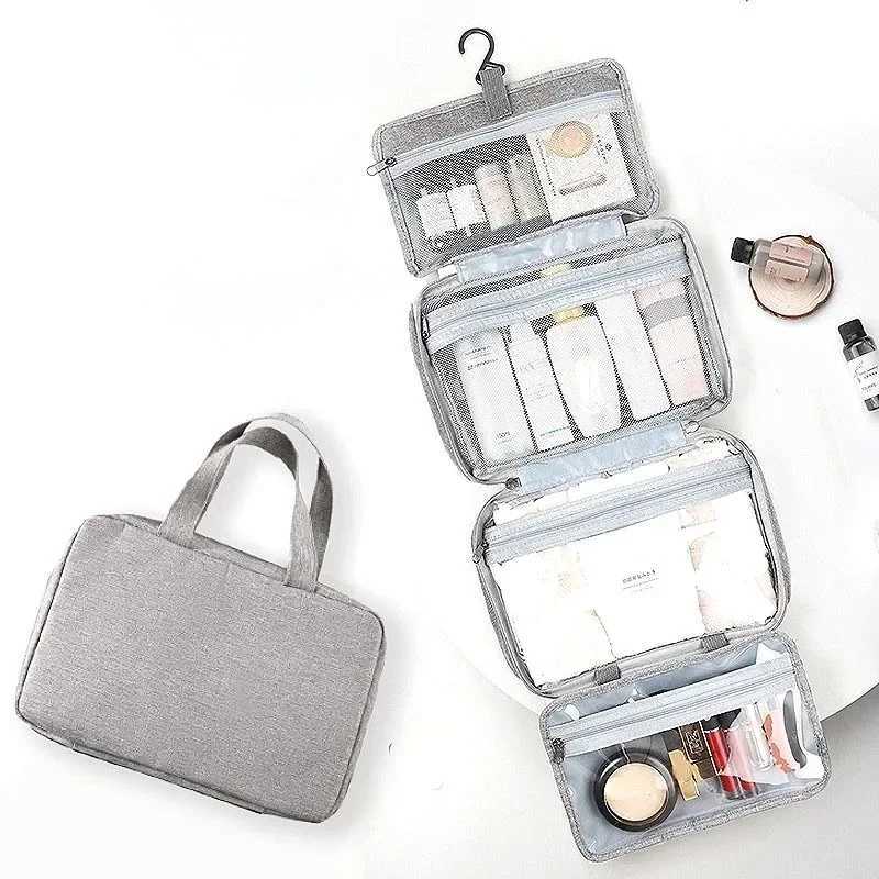 Travel waterproof folding wet dry separation toilet bag cosmetic storage bag large capacity cosmetic bag W240905