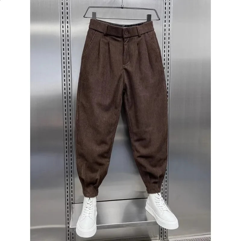 Cowboy shorts mens autumnwinter casual youth solid color zipper leggings Plankton handsome rabbit pants 240905