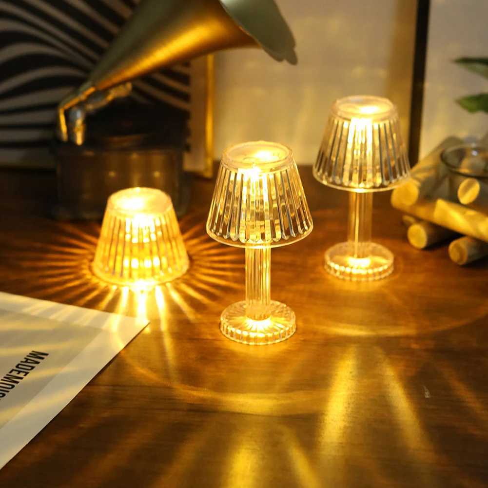 Creative Reflection Atmosphere Small Desk Lamp Crystal Night Light Bedroom Light Atmospheric Light Childrens Gift W240816