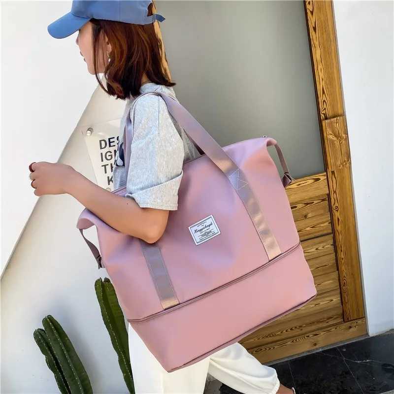 Large capacity travel bag luggage organizer handbag portable gym yoga bag mens sports swimming weekend bag W240906
