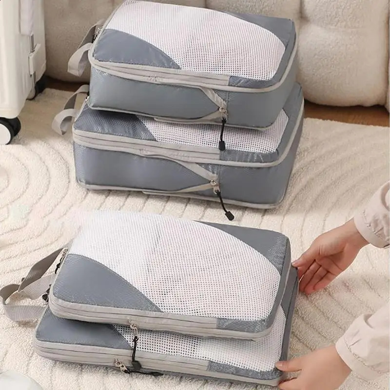 Travel storage bag compressible packaging cube foldable travel suitcase handbag essentials luggage manager 240906