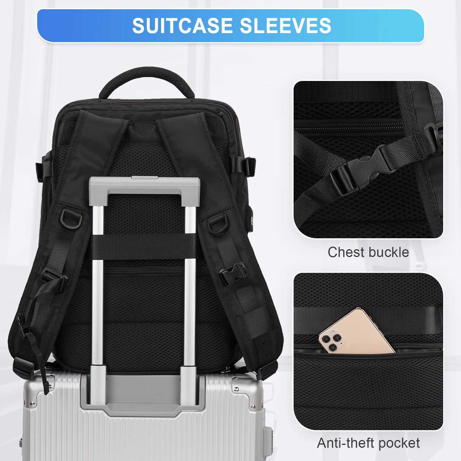 Travel Laptop Backpack Business Anti Theft Durable Carry on Backpack with Usb Port Water Resistant College Bag for Men Women 240906