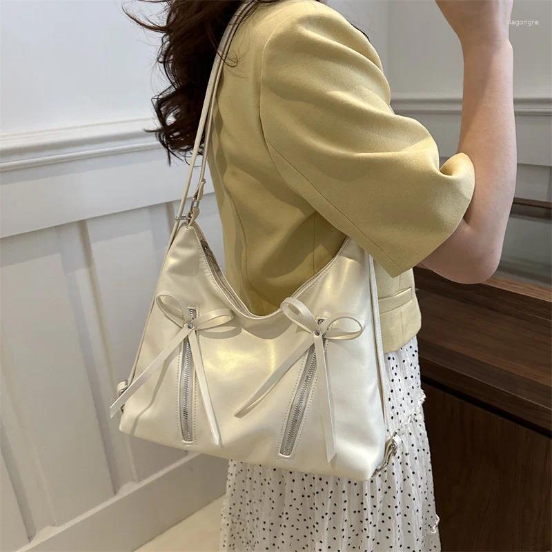 2025 NEW Drawstring 1pc Fashion Cute Small Bow Tie Design Crossbody Bags For Women Handbags PU Leather Shoulder Bag Backpac zhanyishengli