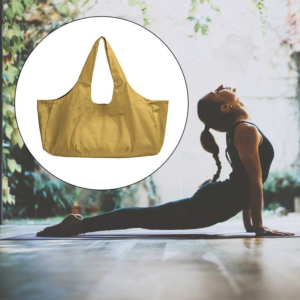 Canvas yoga mat storage bag sports handbag beach key shoe bag W240906