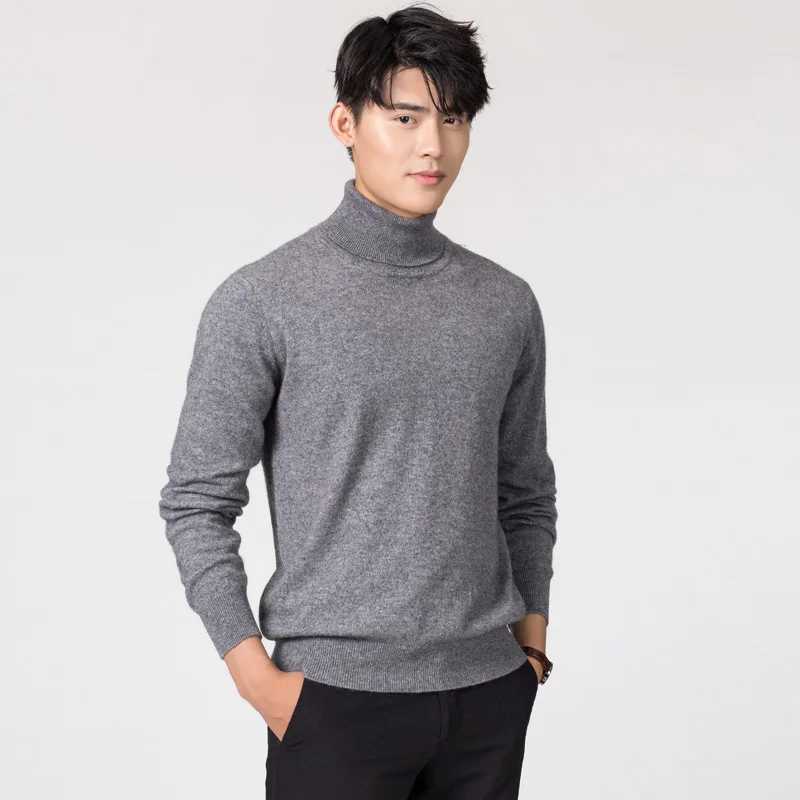 Turtleneck Men Cashmere Cotton Blend Pullover Jumper 2024 Autumn Winter Vetement Homme Ropa Hombre Pull Homme Hiver Sweater Y240906