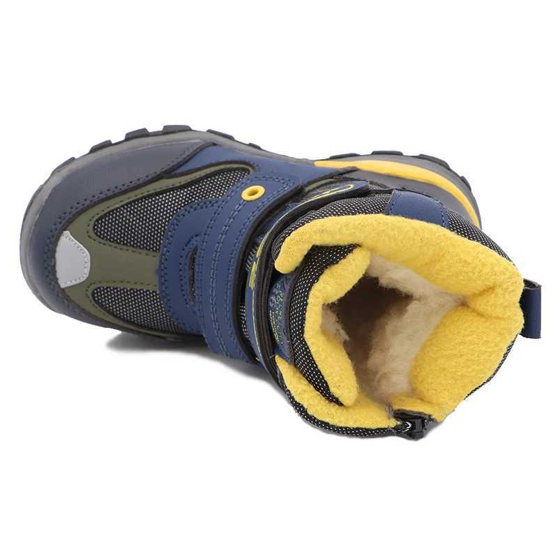 Cute eagle Boys Winter Boots New Waterproof Warm Wool Mid-Calf Children Snow Boots Kids Winter Plush Rubber Boots EU 27-32 M240906