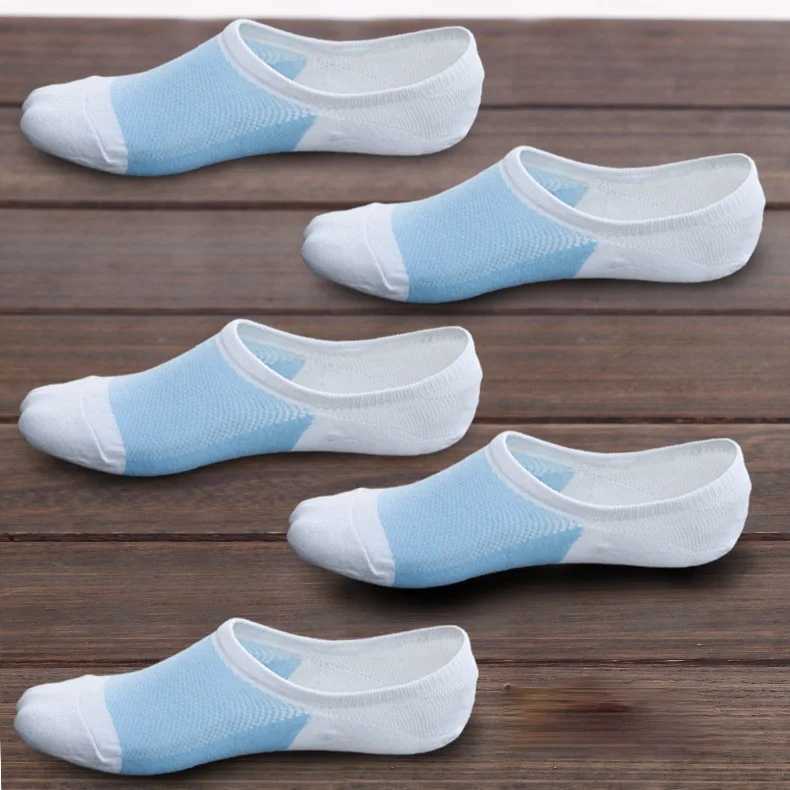 5 pairs of summer mens shallow mouth young peoples short socks invisible students low cut thin W240905