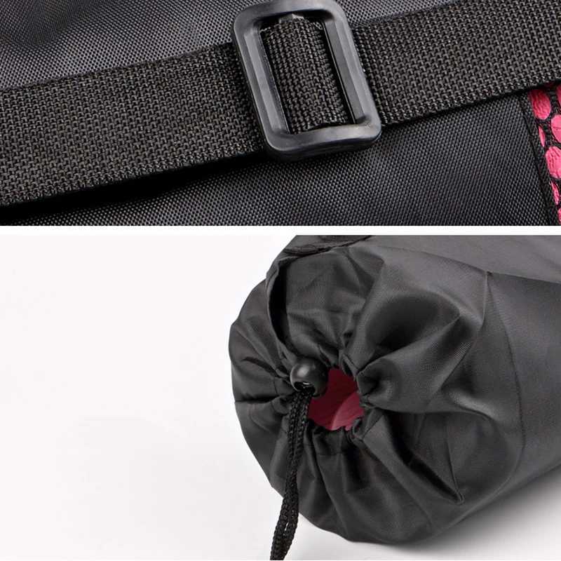Portable yoga canvas waterproof mesh bag storage Oxford cloth shoulder bag yoga mat storage W240906