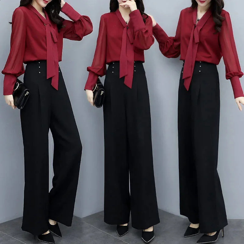 summer crossover womens clothing clock bottom casual fashion Korean style loose fit long sleeved two-piece set 240903