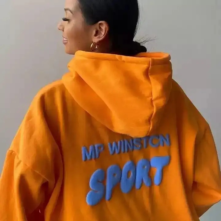 women's hoodie europe and the united states plus new slogan printed women's sleeved hoodie sports casual longsleeved sweatshirt designer hoo