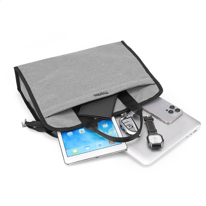 Laptop bag business personnel storage file large capacity zipper waterproof conference customized briefcase 240906