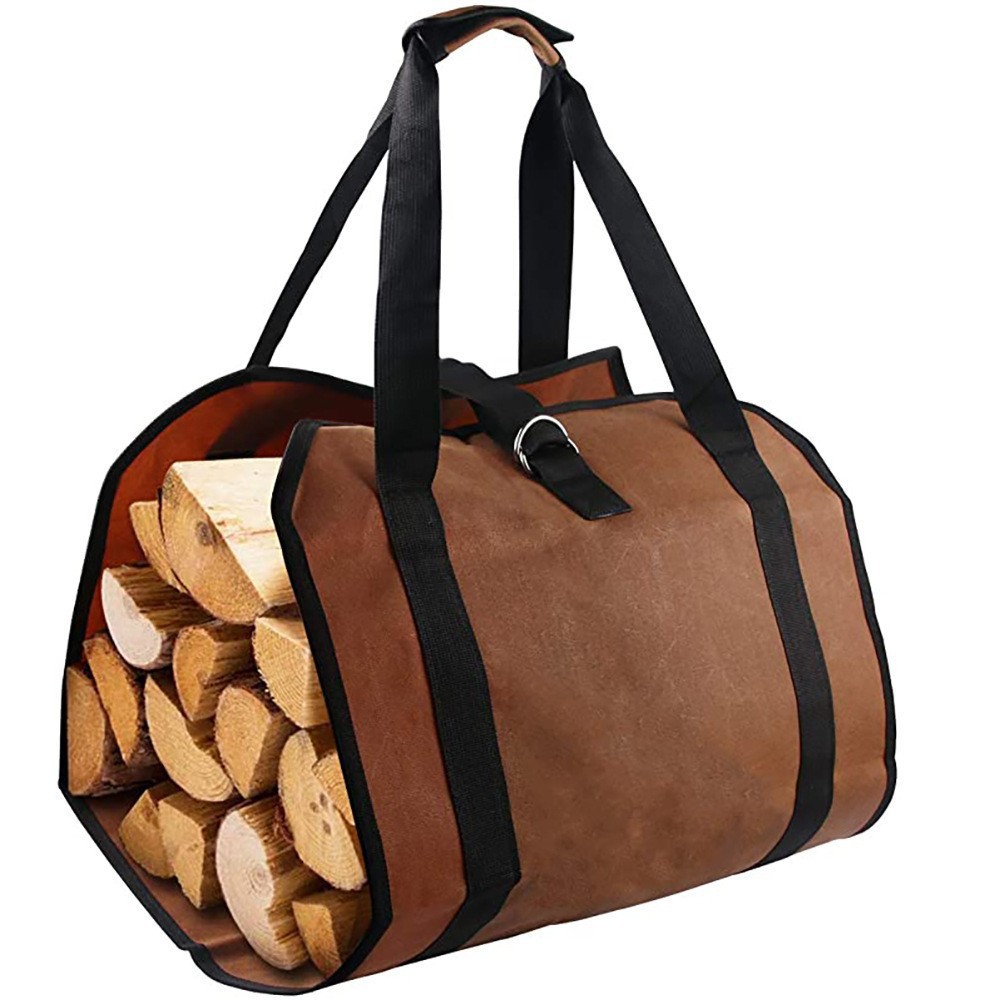 Outdoor firewood tote bag is stylish, simple, practical, portable, durable logging bag and multifunctional firewood storage bag High Capacity Composit