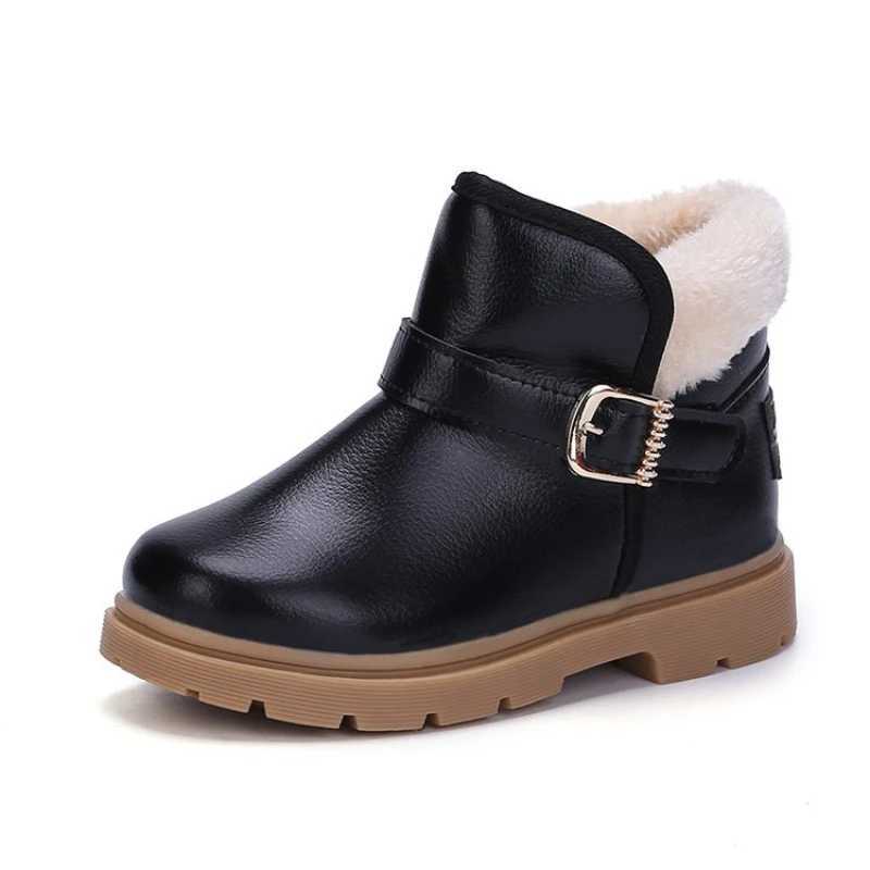 Zapatos Nia Suede Kid Snow Boots Winter New Warm Boy Short Boot Fashion Girl Ankle Boot Cotton Boot Leather Boot Kid Shoe M240906