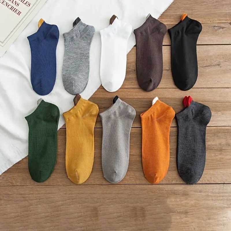 10 pairs of high-quality mens cotton socks suitable for men low cut ankle socks breathable summer casual soft sports socks W240905