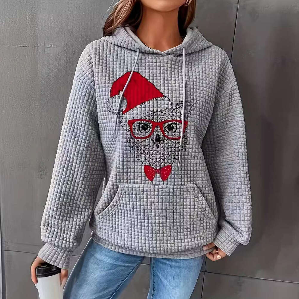 2024 Autumn/Winter Women's New Small Style Loose Long Sleeve Printed Hoodie