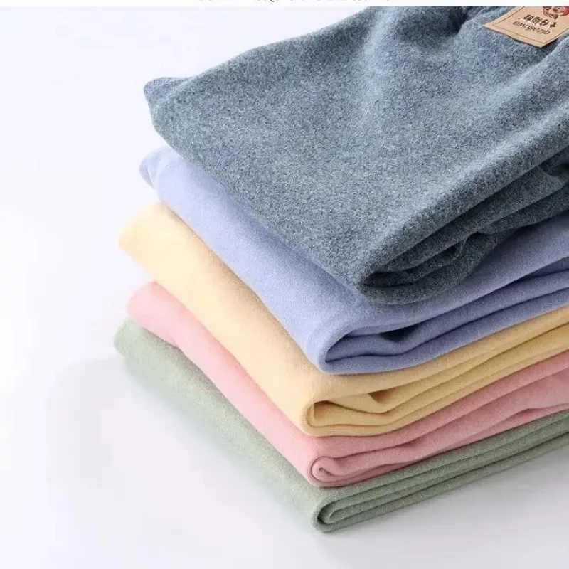 Big Size Childrens Fleece Warm Render Pants For Boys Girls Winter Velvet Leggings Kids Baby Base Pants Thickened Long Johns Y240906
