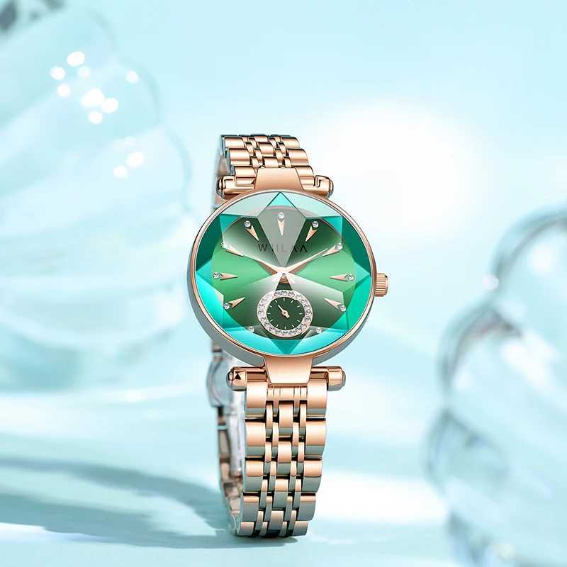 Womens Watch 2024 Luxury Brand Top Stainless Steel Strap Watch Green Quartz Watch Relogio Feminino W240902