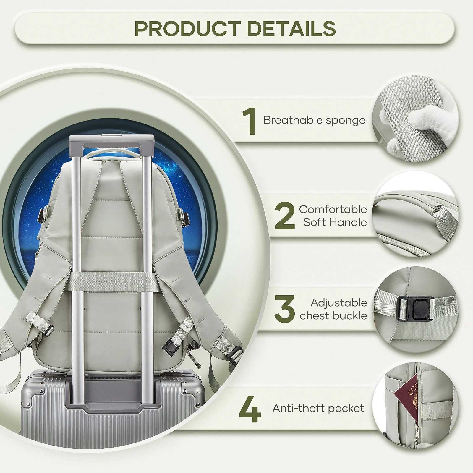 Large Travel Backpack for Women Capacity High Quality Schoolbag Overnight Weekend Bag Waterproof Men s Laptop 240906