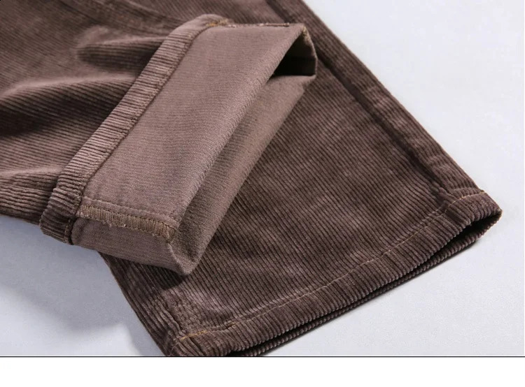 High quality autumn and winter mens business Trouser straight Corduroy pants breathable casual 240905