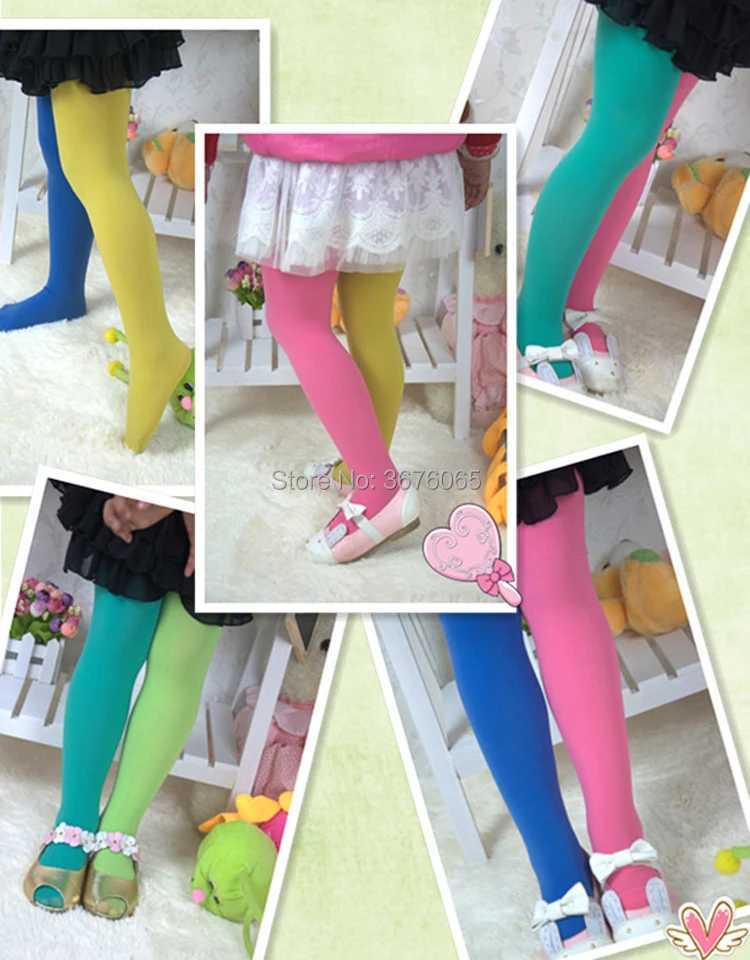 Girls candy color tights for baby kids cute velvet pantyhose contrast Combination color girl spring/autumn warm dance stockings Y240906