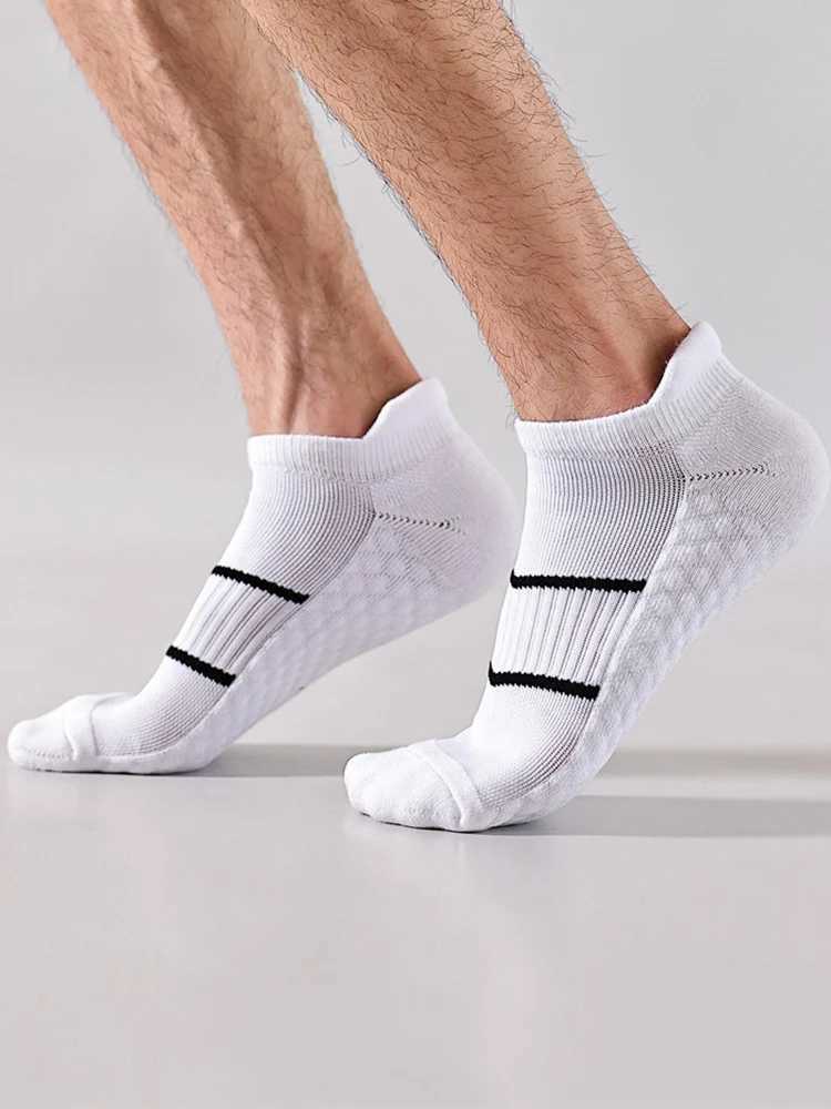 Men Sports Socks Towel Bottom Socks Solid Color Hosiery Running Socks Foot Ankle Socks Breathable Sweat Absorbent Fashion Lady Y240906