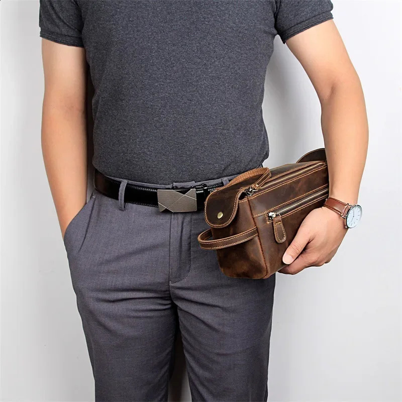 leather toilet bag mens wash shaving Dopp kit womens travel makeup 240906