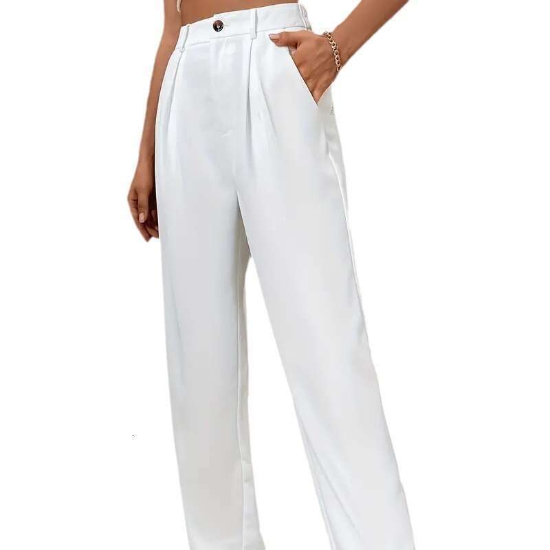 2024 Women's Fashion New High Waist Wide Straight Leg Casual Pants