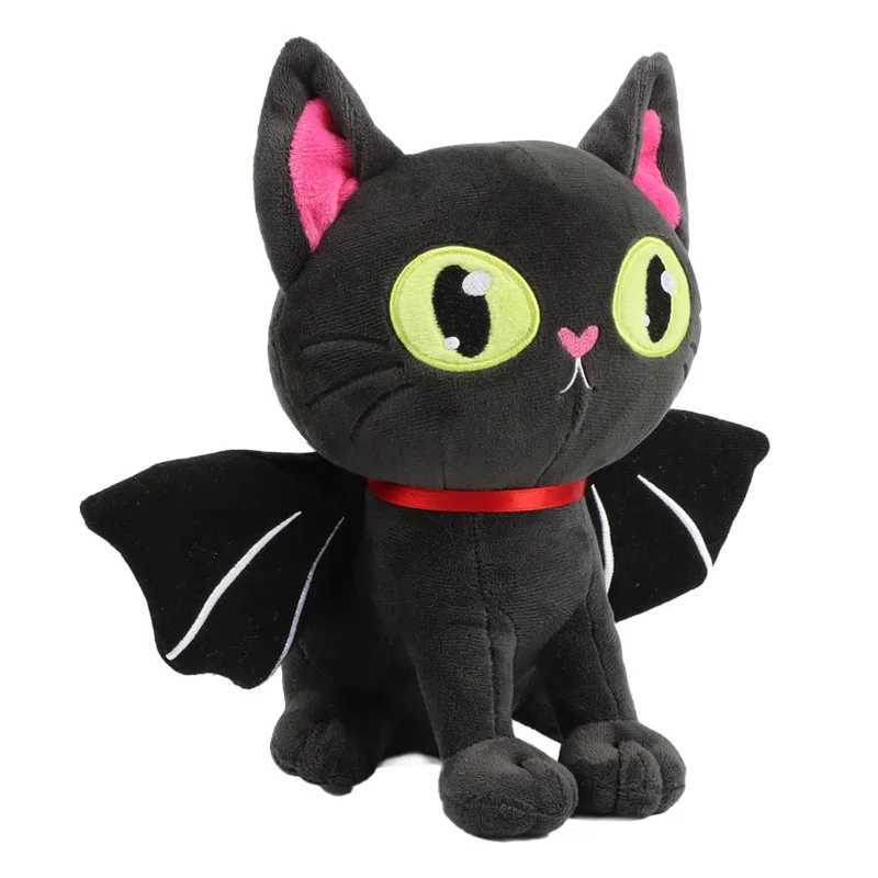 28cm Halloween Black Cat Plush Toy Halloween Black Cat Plush Toy Life Plush Cat Stuffed Animal Toy Halloween Decoration W240821