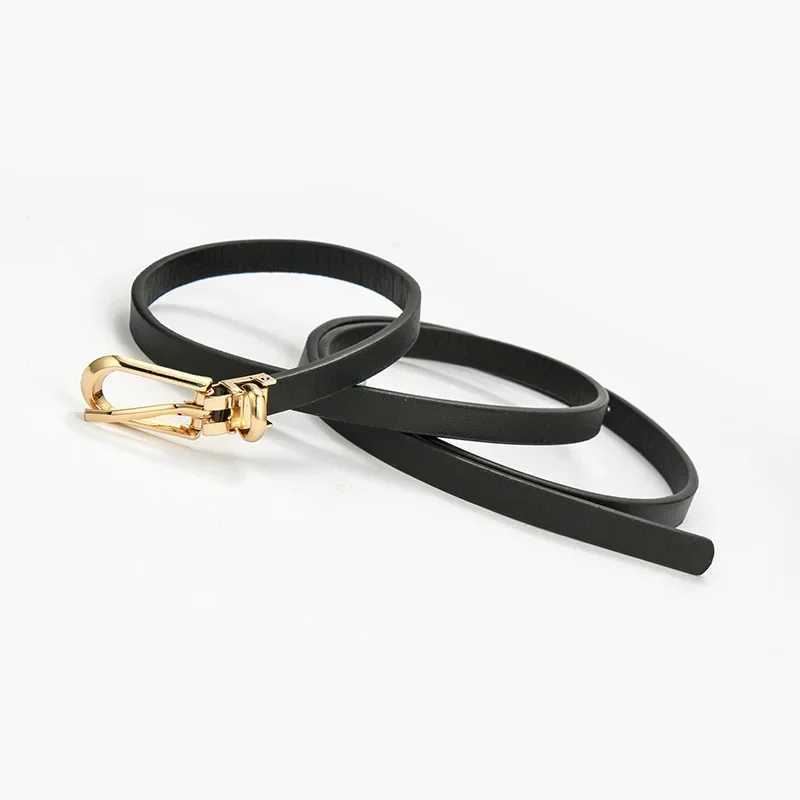 Fashion PU leather womens thin strip monochrome solid color Versatile pin buckle thin strip dress decoration womens design strap W240905