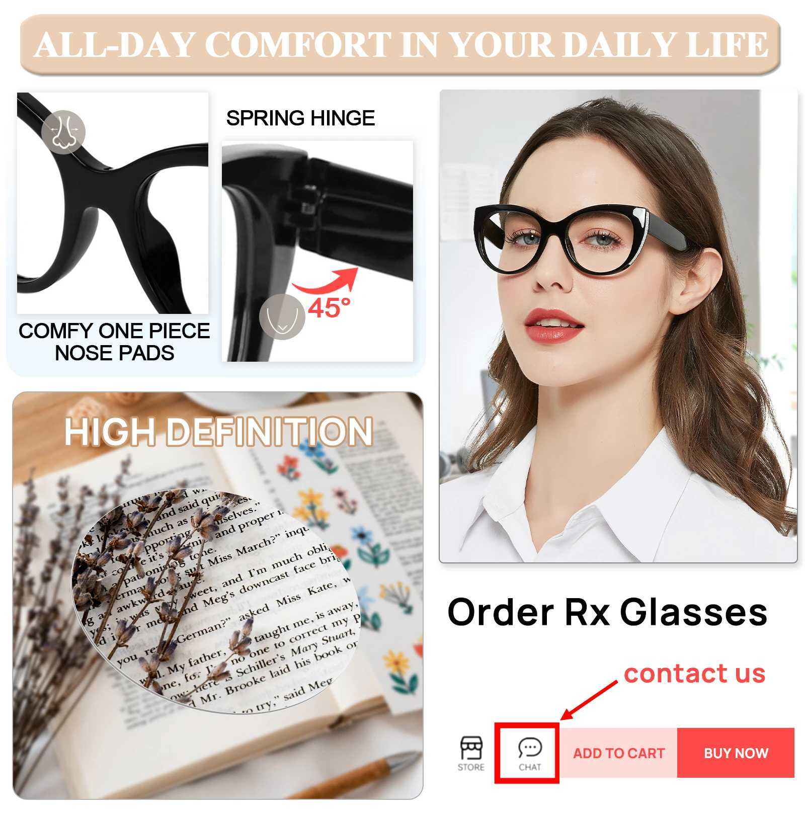 OCCI CHIARI Fashion Cat Eye Reading Glasses Female Designer Reader Elderly Glasses Comfortable Reading Magnifying Glasses 1 W240906
