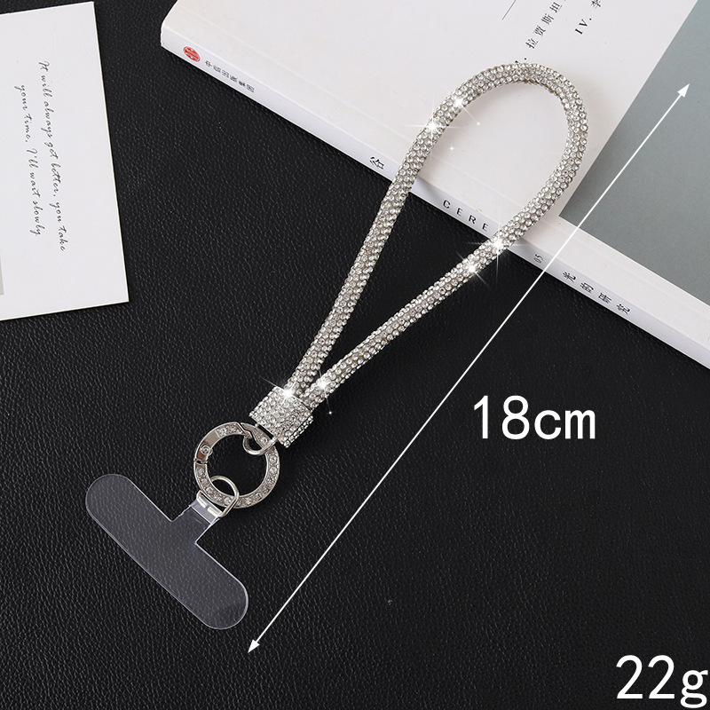 Light new luxury high-end water diamond crossbody luggage, keychain, pendant, mobile phone hanging rope can be carried