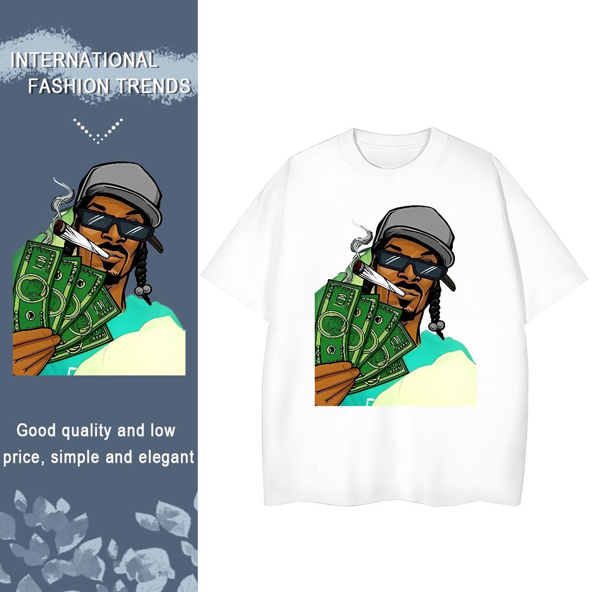 Custom Women T Shirts 230g 100% Cotton Short sleeve Soft Sports Street Wear cash Couples T Shirts Free Shipping Floral Print Tees Shirts