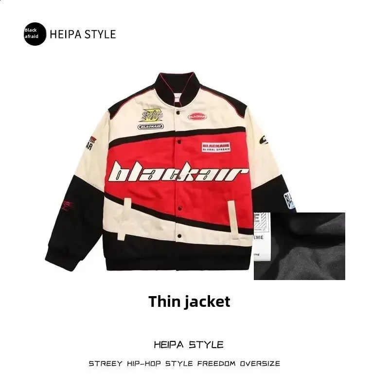 American style street racing jacket mens loose fitting baseball cap fashion thin regular material spring and autumn 240902