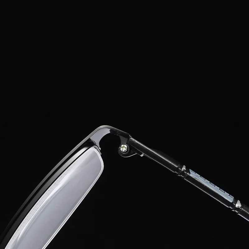 Reading Glasses Mens High Quality Half Frame Translucent Glasses Business Mens Elder Glasses+1.0 1.5 2.0 2.5 4 W240907
