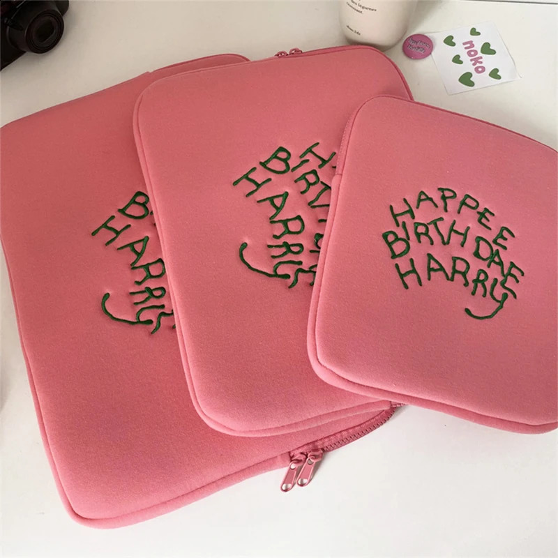 Pink Bag for iPad 9.7 10.2 10.9 11 12.9-inch Shockproof Tablet Laptop Bag Suitable for MacBook/Samsung/ Air Pro 13/14/15/13.6-inch 240903