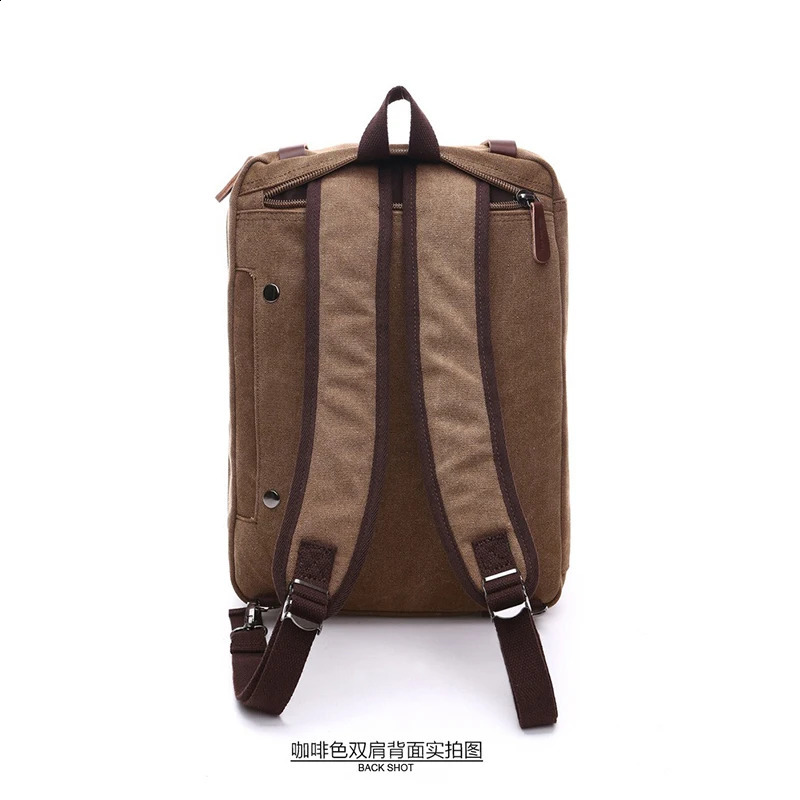 Laptop shoulder bag business briefcase travel backpack travel casual canvas large capacity multifunctional bag 240903