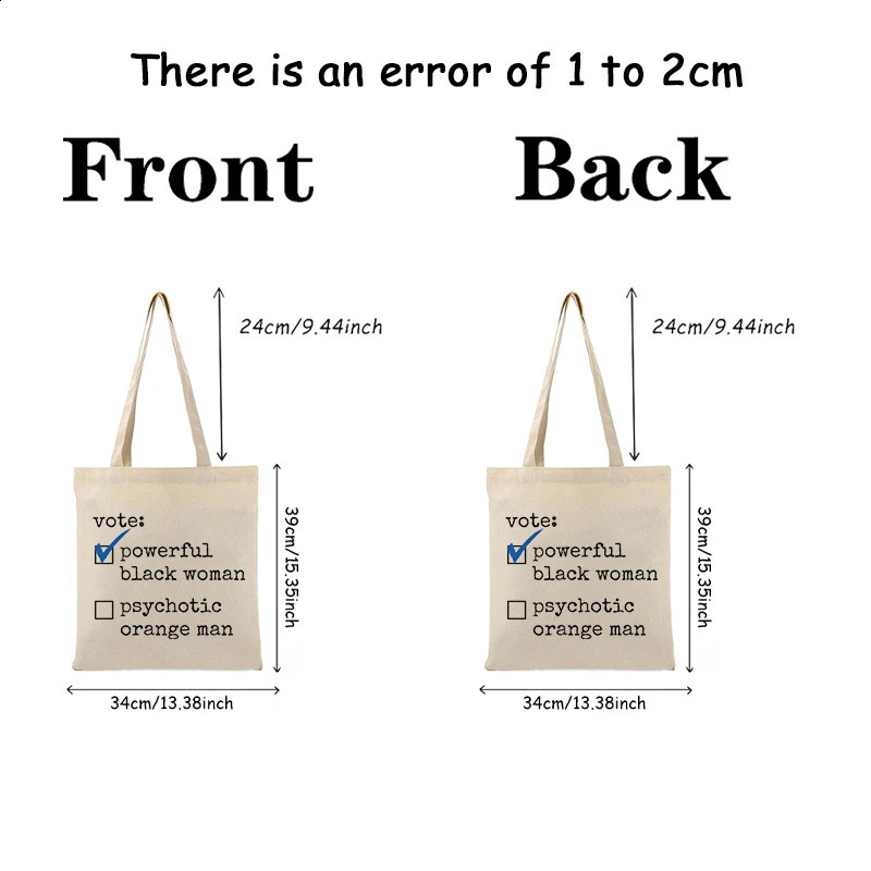 1 Kamala Harris Election First Female President Pattern Handbag Canvas Shoulder Bag Travel Daily 240903