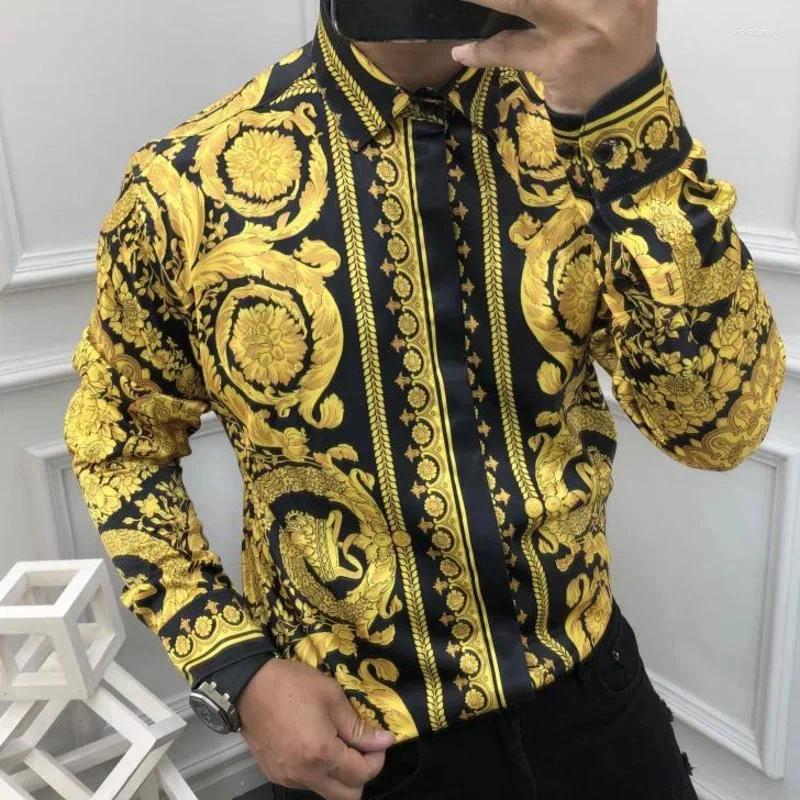 Men's Dress Shirts Free Returns Summer Button Down Royal Tops Casual Slim Fit Soft Smooth Fashion XS-6XL Luxury Party