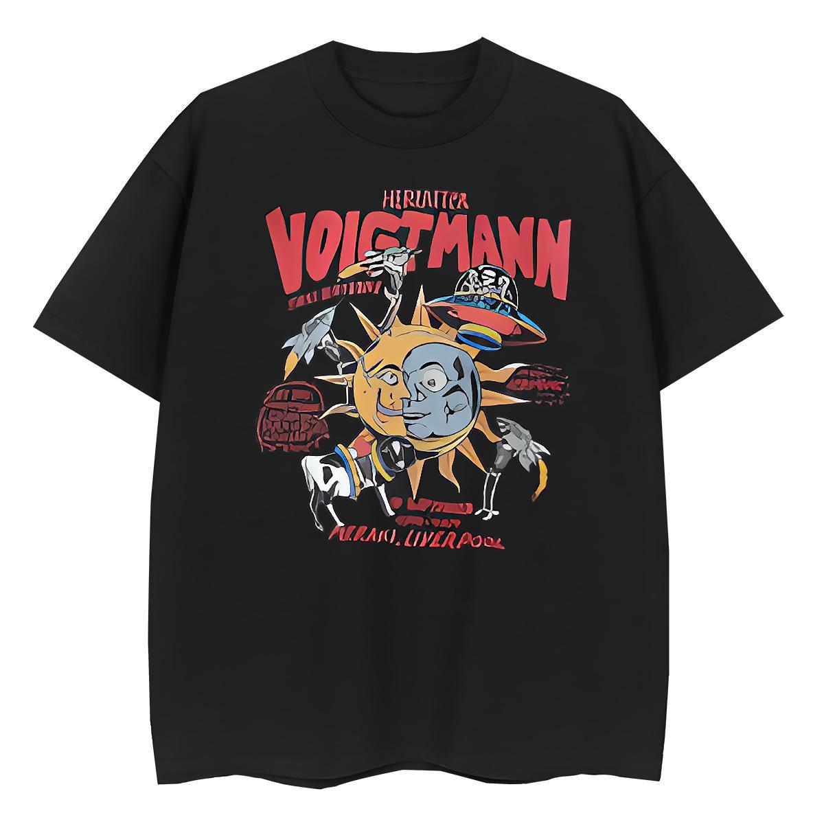 New Arrival T-Shirts 230g 100% Cotton Short Sleeve O-Neck Street Wear skull Couples T Shirts Brand Cartoon Floral Printing Tees Shirts