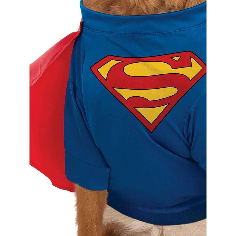 Costume, Dog Funny Halloween Cosplay Outfits Cute Clothes Adjustable Party Rubie's Classic with Arms Pet Superman Costume