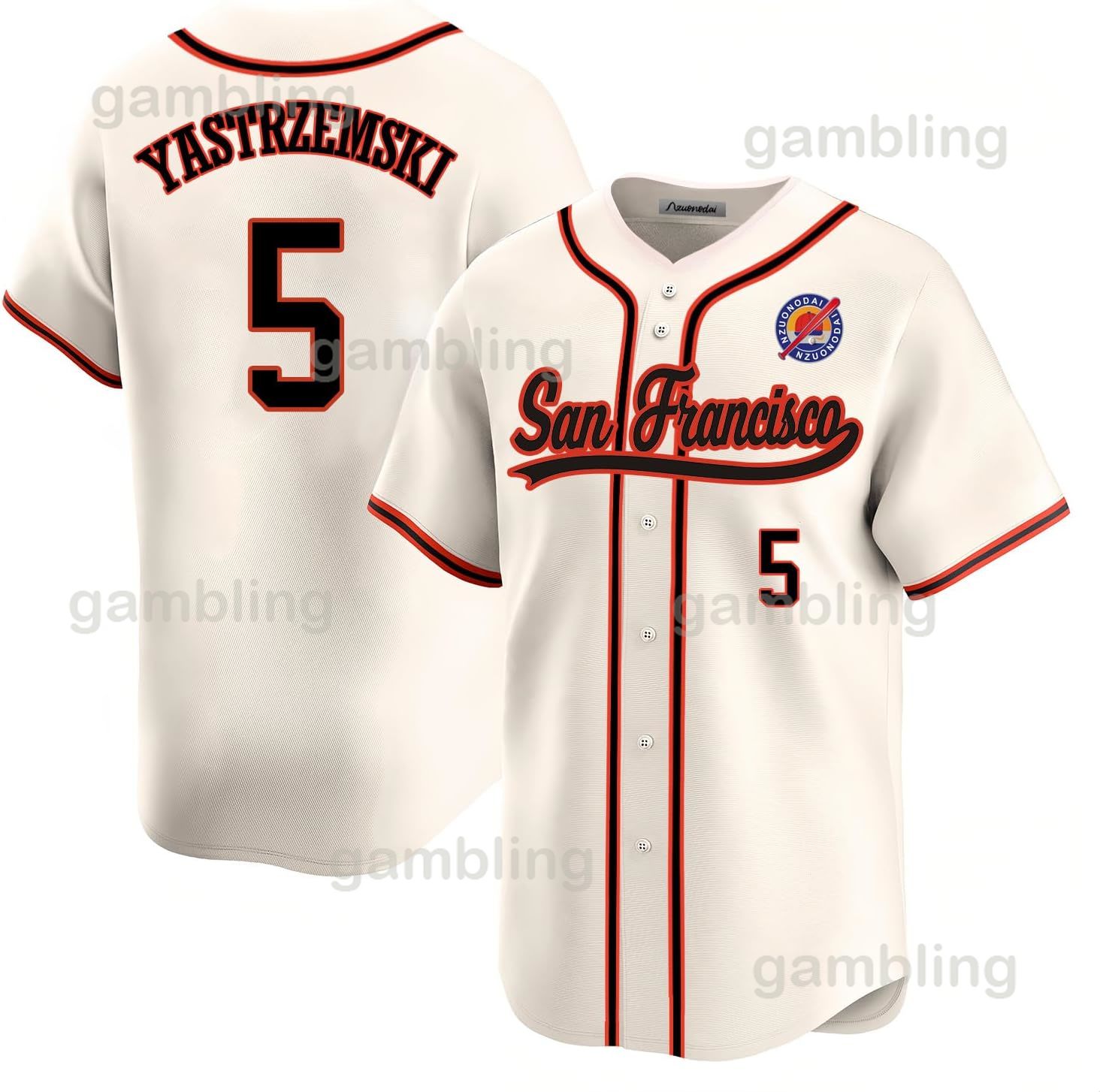 Ship from USA Mens/Youth San Francisco ed 5 Mike 92 Alyssa 39 Thairo 35 Custom Baseball Jerseys