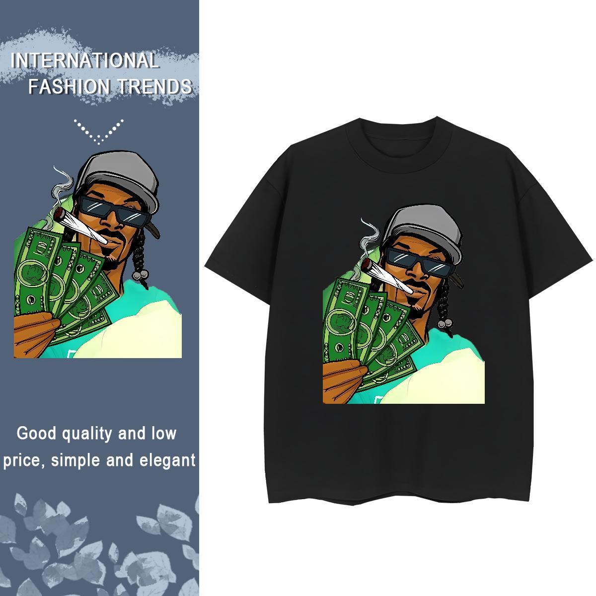 Custom Women T Shirts 230g 100% Cotton Short sleeve Soft Sports Street Wear cash Couples T Shirts Free Shipping Floral Print Tees Shirts